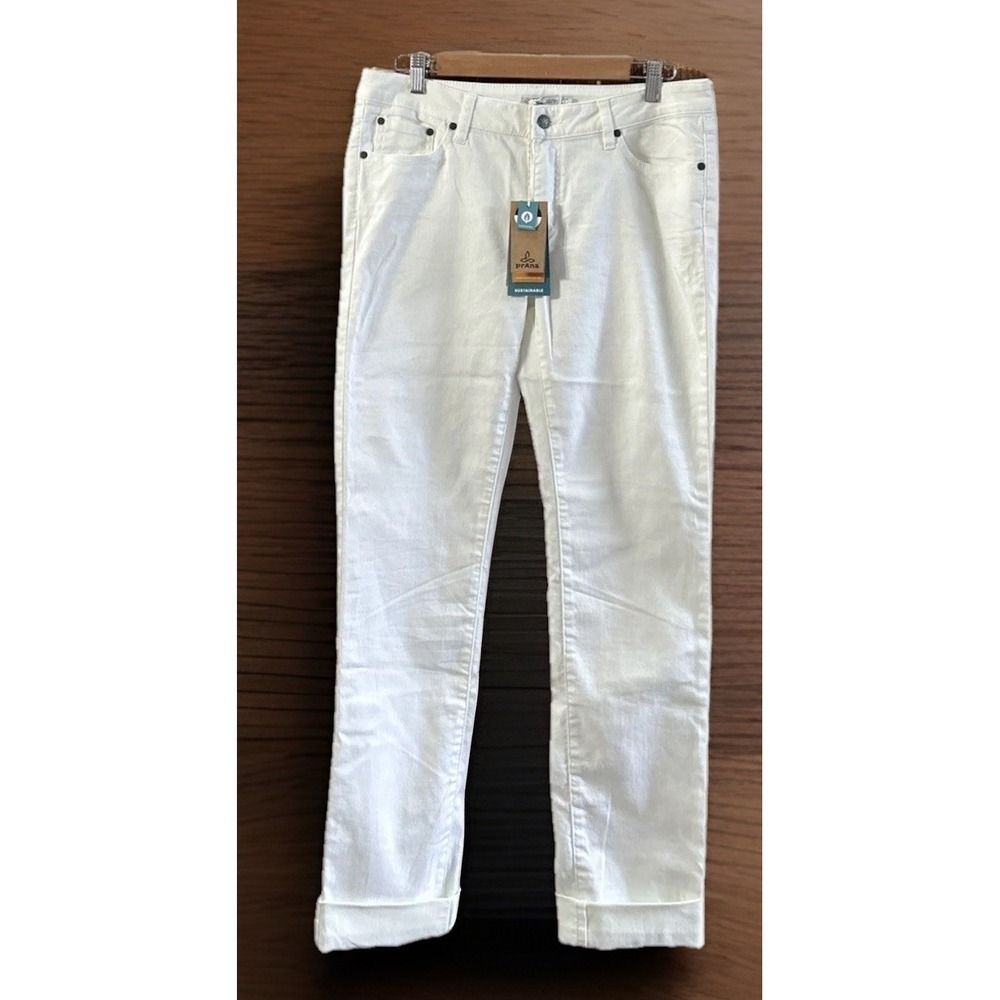 NWT Women's Prana Kara‎ Jeans Organic Cotton Stretch Sz 12/31 $89 NWT 34" Ins